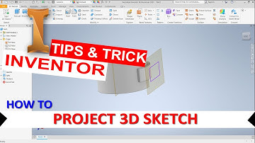 Inventor Hoe een 3D-schets te projecteren