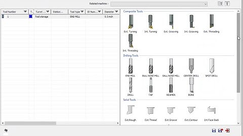 SolidCAM - Introductory Video 02 - Tool Table Setup