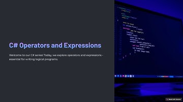 3 . Operators in C#