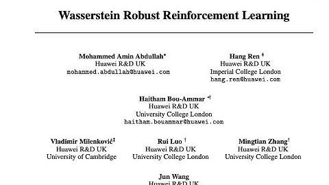 Wasserstein Robust RL