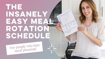 Easy Meal Planning Schedule | You Only Have to Set This Up ONCE!