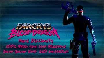 Far Cry 3 : Blood Dragon Hard Difficulty Xbox 360 Save (Save Game/Save File/Saved Game/Saved File )