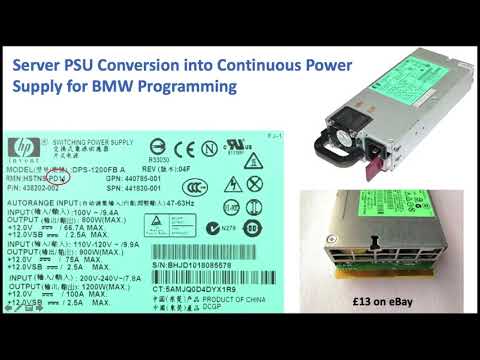 BMW DIY Power Supply For Programming (HP Server PSU Conversion)