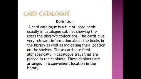 GST 104 Module 3 Unit 1 Small:  Library Catalogues