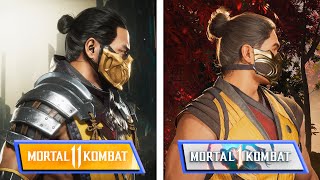 Mortal Kombat 1 VS Mortal Kombat 11 | Fighters Comparison | Model Viewer