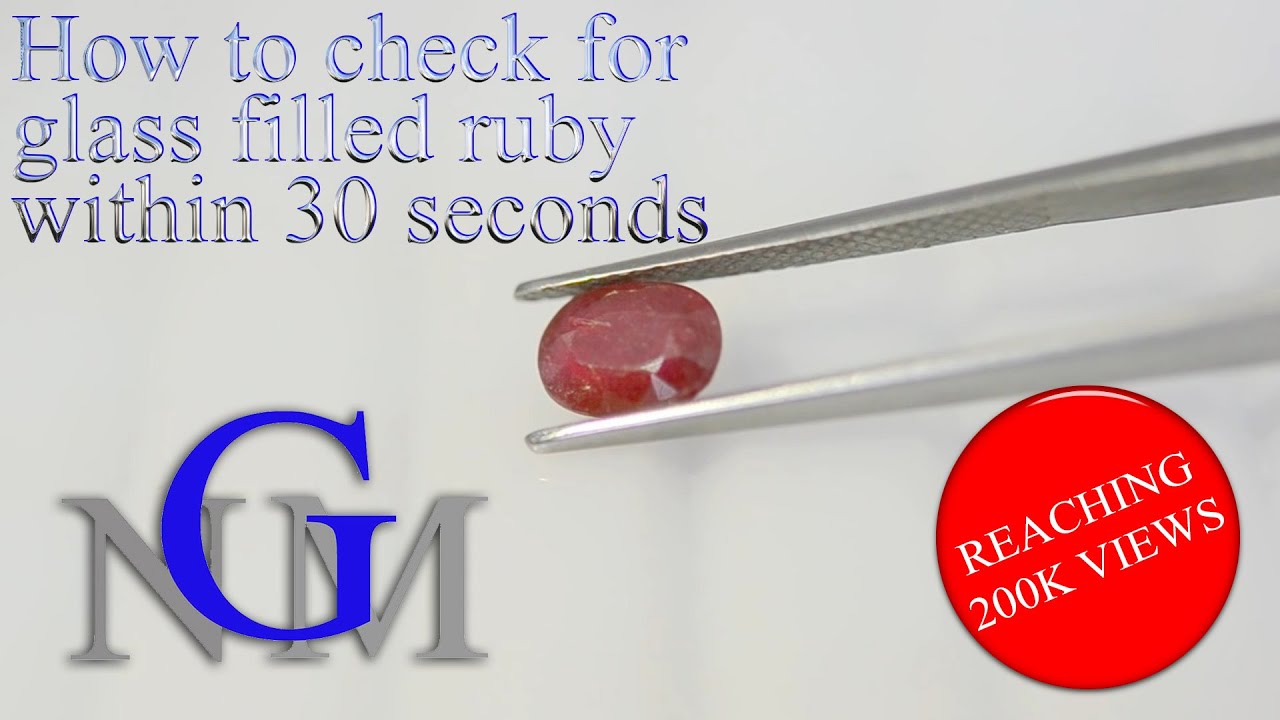 How to check for glass filled ruby within 30 seconds? - YouTube