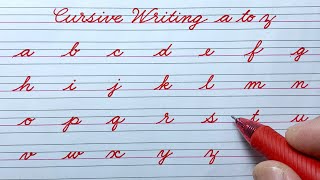 Cursive writing a to z | Cursive abcd | English small letters abcd | Cursive handwriting practice Resimi