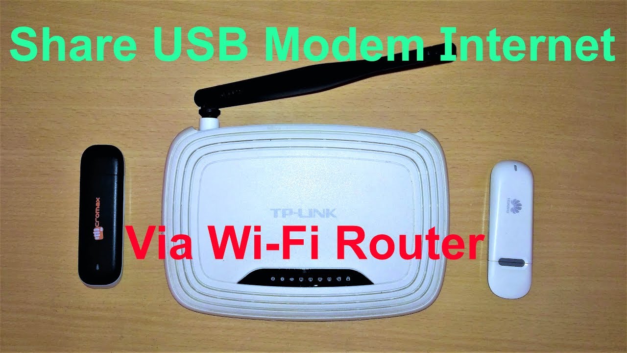 Share USB Modem Internet Via Wi-Fi Router 🔥 How to use USB Dongle data via WiFi  Router ✓ | Som Tips - YouTube