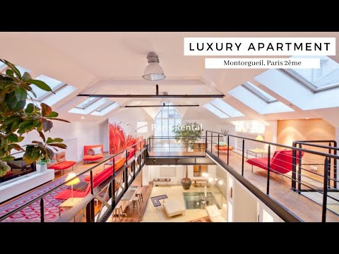 Luxury Paris Loft Apartment Tour | Montorgueil | PARISRENTAL - REF. 31667