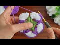 Wow!! My friends loved these flowers. ✔ How to make beautiful eye catching crochet flower.