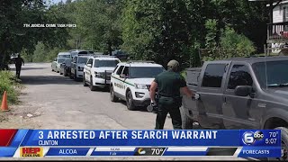 Trio facing multiple charges after raid on Clinton home