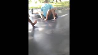 Two Brothers Fight On Trampling