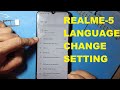 Realme5 language change setting & default english language !