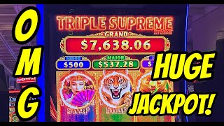 ALERT! Biggest on YouTube! Triple Supreme Extreme High Limit Play!