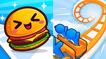 Food Run VS Runner Coaster Max All Levels Gameplay Android,iOS NEW UPDATE