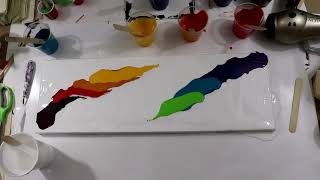 260 Large Chakra Dutch Pour, Fluid Art Technique