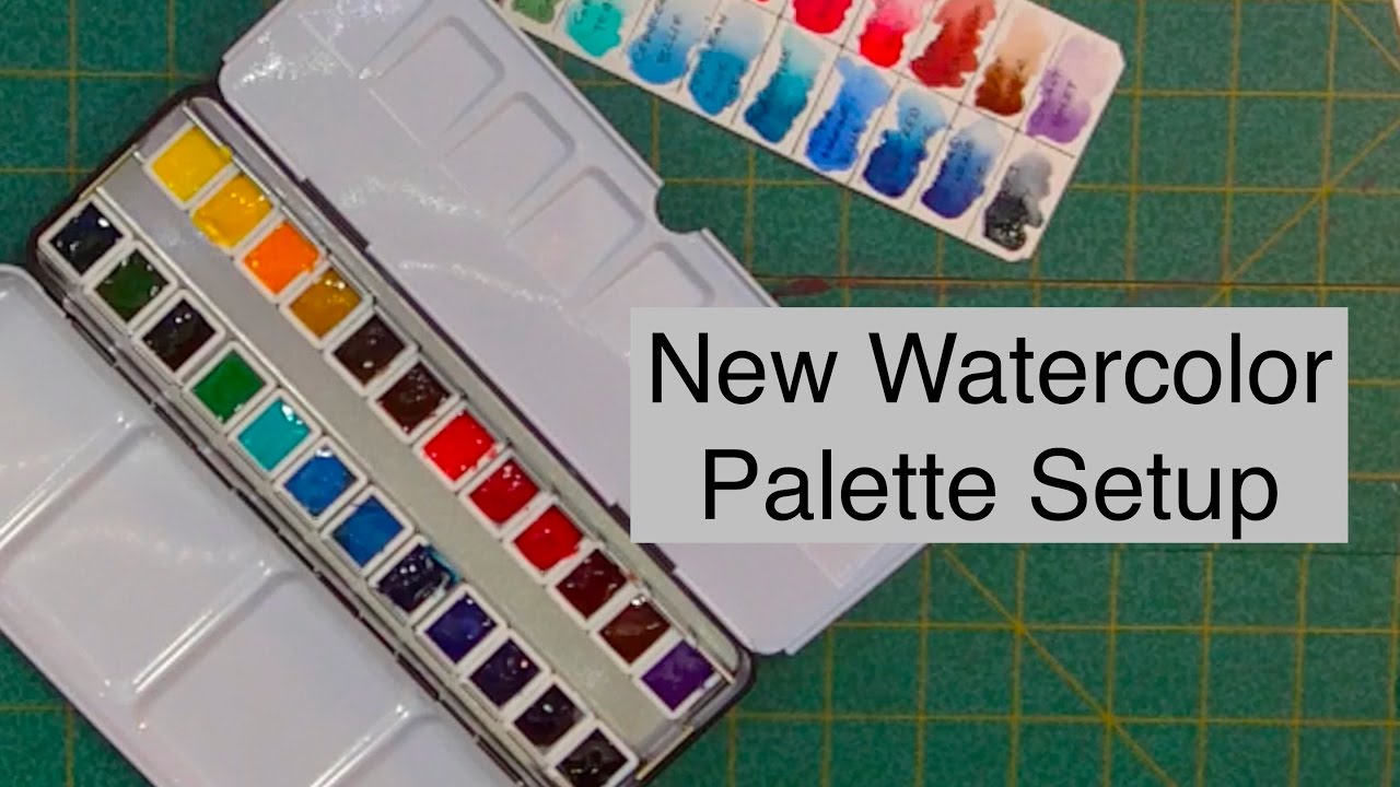 Empty Watercolor Palette with Lid, 12+8 Half Pans Fold-Out Palette