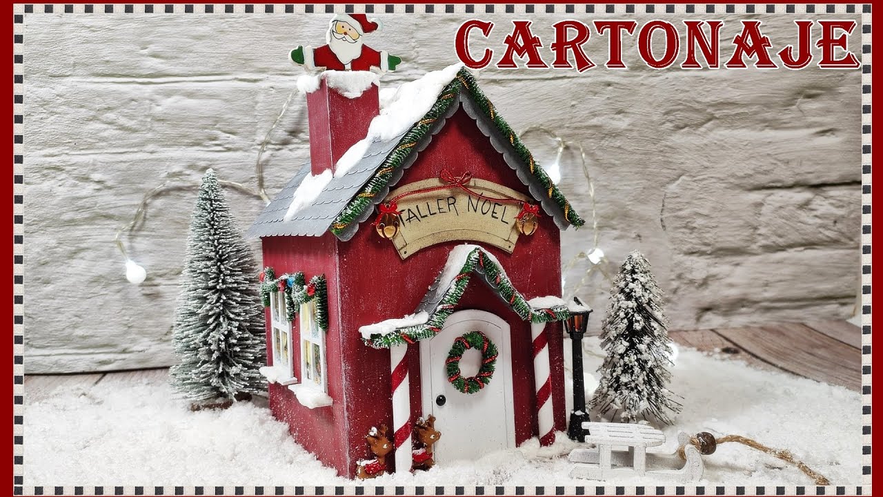 Como hacer casitas de navidad en carton