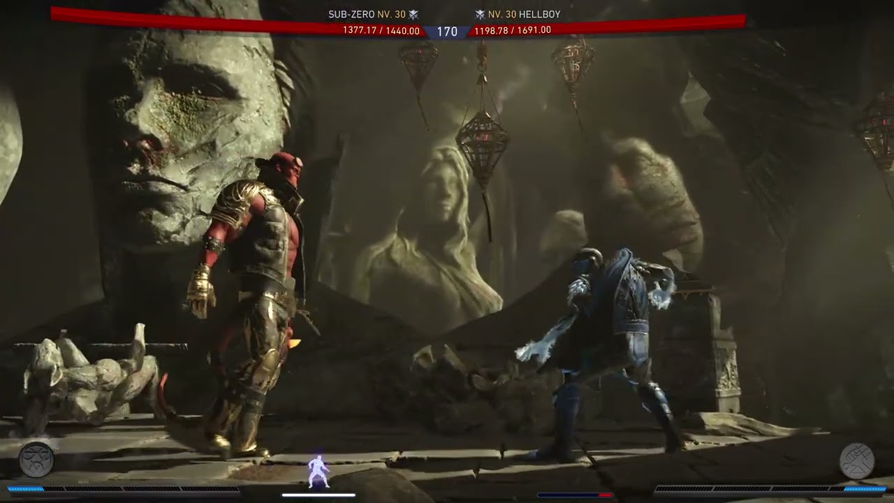 Sub Zero vs Hellboy Injustice 2 hard level