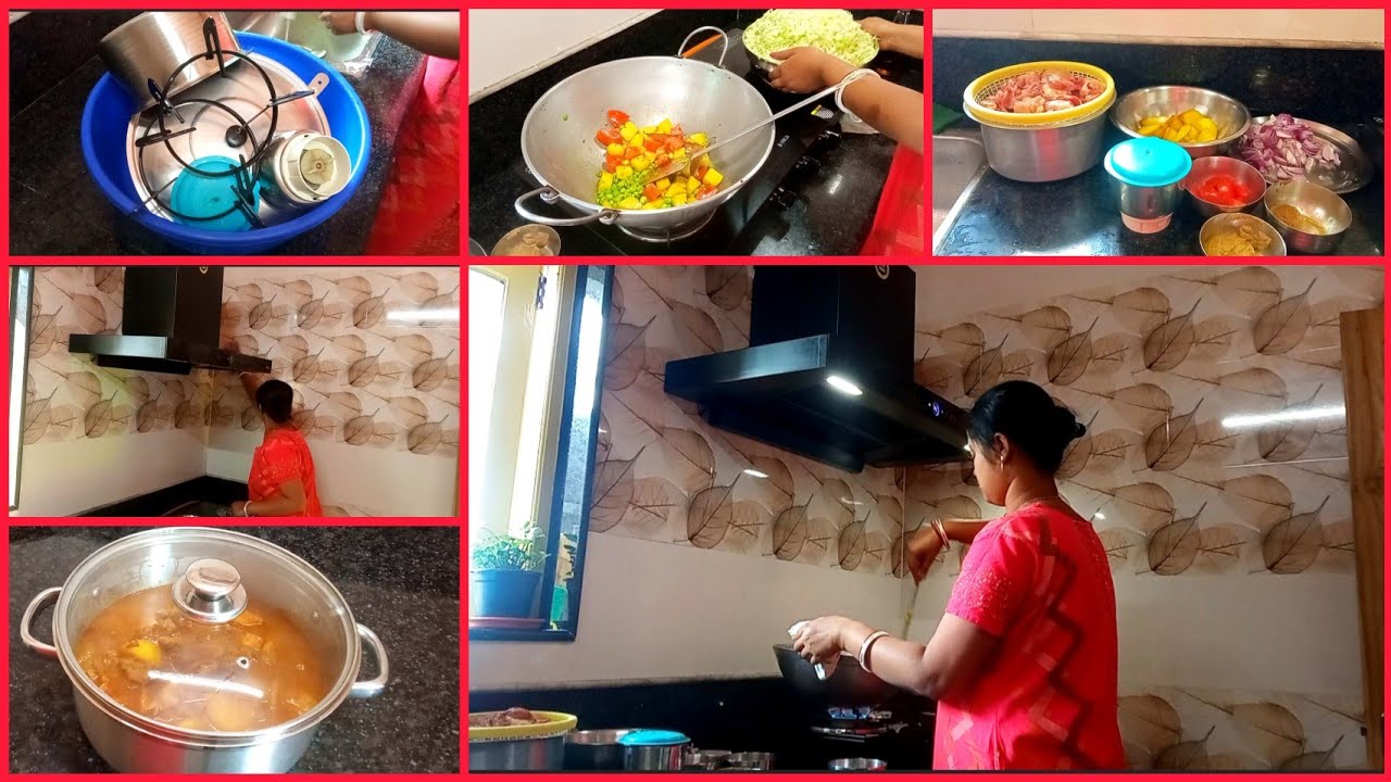 সকাল ১১টা থেকে দুপুর ২ টো পর্যন্ত রুটিন। রান্নার পর ২০মিনিট সময় দিলে রান্নাঘর থাকবে Neet and clean.