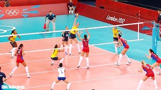 ไทซ่า เมเนเซส vs รัสเซีย โอลิมปิก 2012 Thaisa Menezes vs russia volleyball olympics