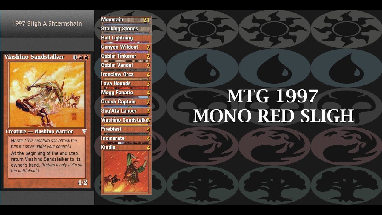 MTG 1997 Mono Red Sligh vs 4 Color Green [Manalink 3.0]