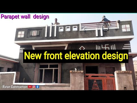 New parapet wall design | Beautiful Front Elevation design | Parapet wall plaster design | vn 644