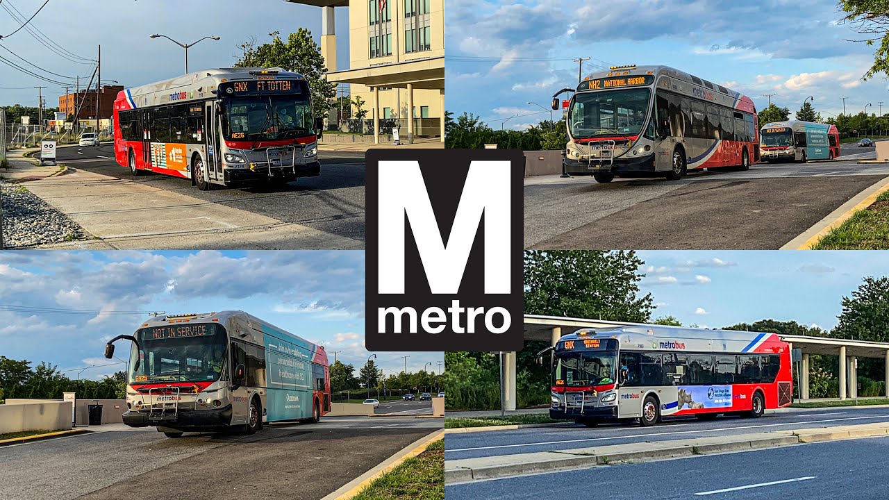 WMATA Metrobus Compilation At National Harbor and College Park-UMD
