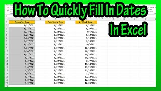 How To (Quickly) Fill In Dates In A Column In Excel Using The Fill Handle Explained