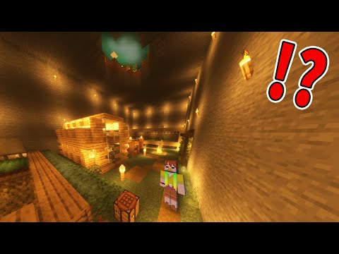 【裏あかがみんクラフト】勝手に山をくり抜いて開けてあるものを育て始めました【マイクラ】