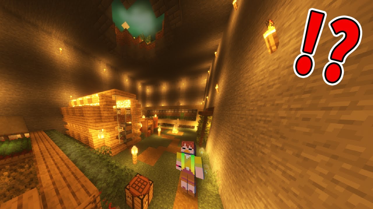 【裏あかがみんクラフト】勝手に山をくり抜いて開けてあるものを育て始めました【マイクラ】