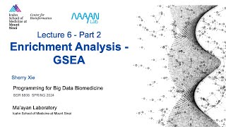 BSR6806 - Lecture 6 - Part 2 - Enrichment Analysis - GSEA - Sherry Xie - ISMMS - Spring 2024