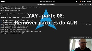 YAY - parte 06: Remover pacotes do AUR