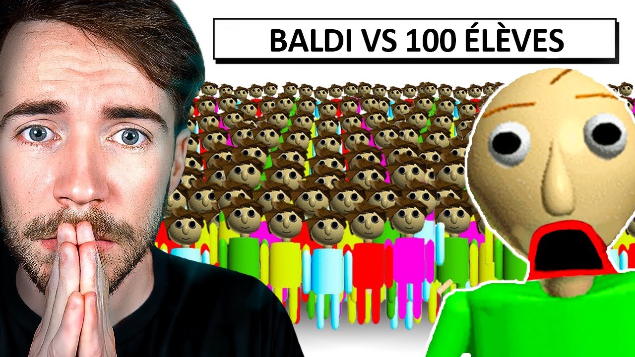 100 JOUEURS M'AIDENT À BATTRE BALDI'S BASICS (on a cassé le jeu...)