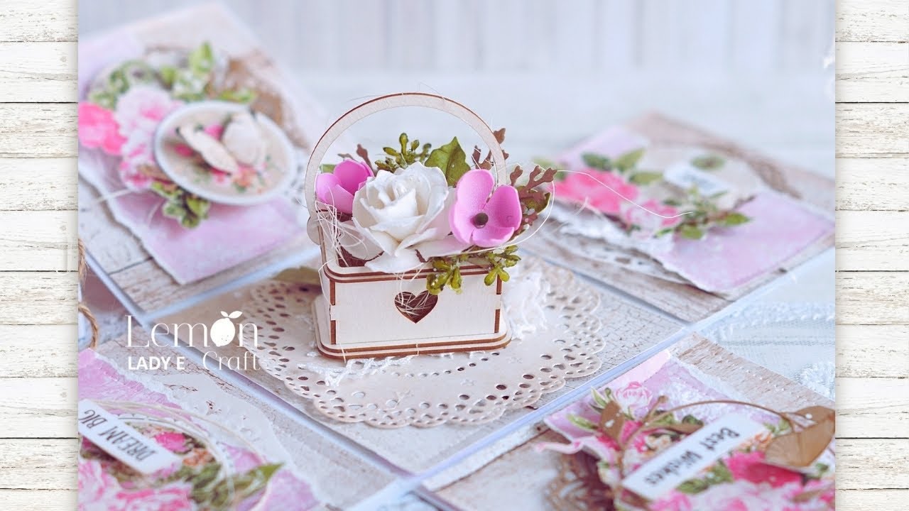 Oткрытка коробочка своими руками - пошаговый курс по проекту из LemonCraft Mystery Box