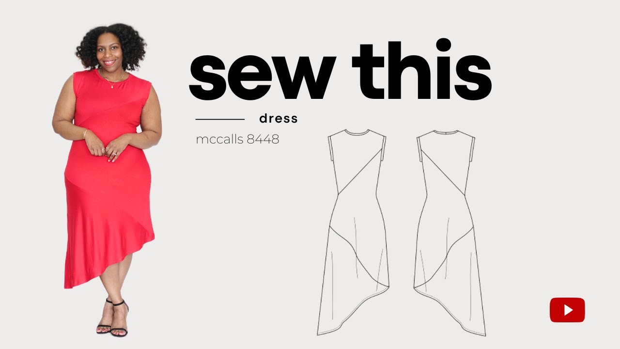 sew with me, mccalls 8448, easy to sew dress