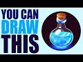 YOU Can Draw This Magic Potion in PROCREATE | how to draw a magic potion with free brushes