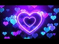 Romantic Purple Neon Heart Background video | Footage | Screensaver