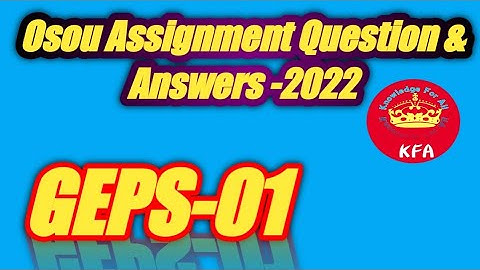 GEPS-01 All Assignment Exam And Answer In One Video