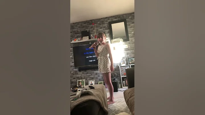 My girlfriend doing karaoke