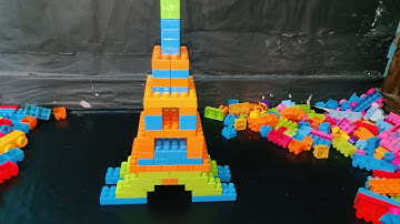 Satisfying DIY Eiffel tower ASMR/Building Blocks/block game/lego building #buildingblocks 