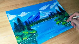 Tutorial Melukis Pemandangan Alam / Acrylic Painting for Beginners