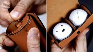 The happiest golf balls | Leathercraft ASMR