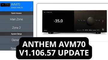 ANTHEM AVM70 UPDATE v1.106.157 | Home Theater Preamp Configuration Beta Features & Mobile Web UI