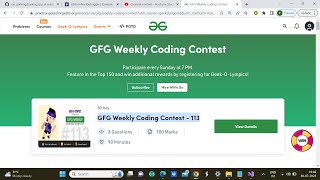 GFG Weekly Coding Contest - 113