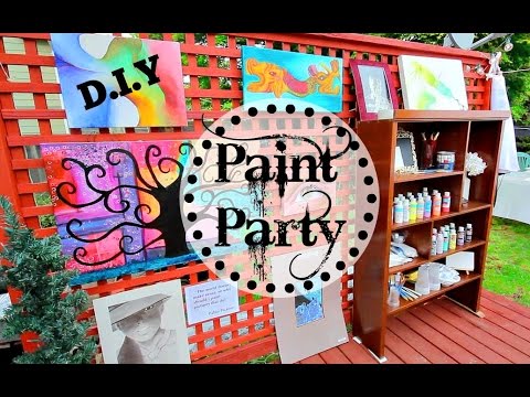 Easy & Colorful Abstract Painting for KIDS / FUN /Acrylics on Canvas /  Demonstration 