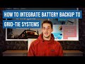 How do I integrate a battery backup with a grid-tie solar power system?