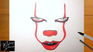 How to Draw Pennywise Face Easy Step by Step