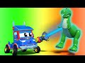 Raio Telecinético move o DINOSSAURO T-REX! - Cidade do Carro - Desenhos animados infantis