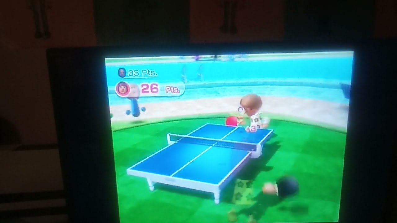 Wii sports resort Table Tennis: Alex VS Mike VS James 